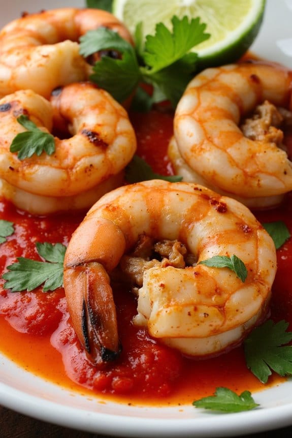 grilled shrimp with roasted sauce