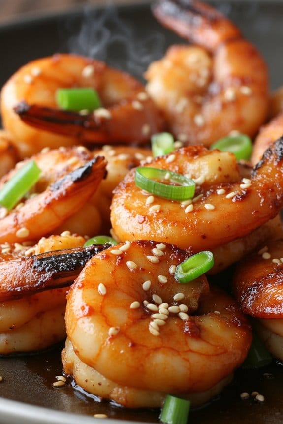 grilled shrimp with teriyaki glaze