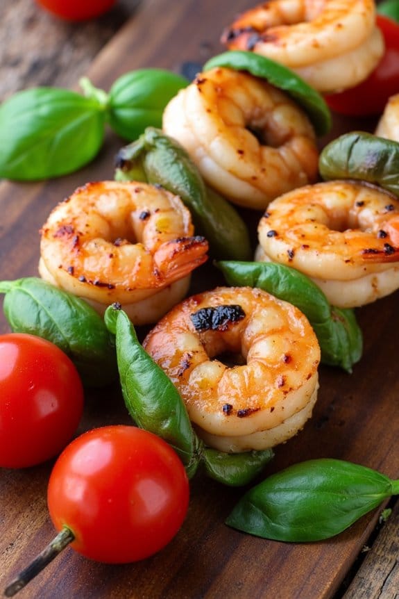 grilled shrimp with tomatoes