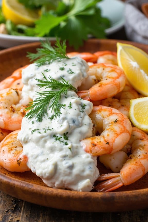grilled shrimp with tzatziki