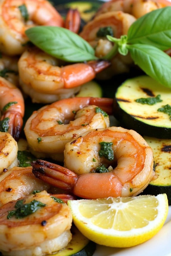 grilled shrimp with zucchini