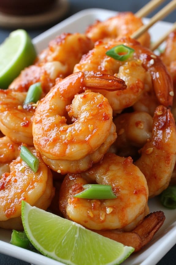 grilled spicy ginger soy shrimp