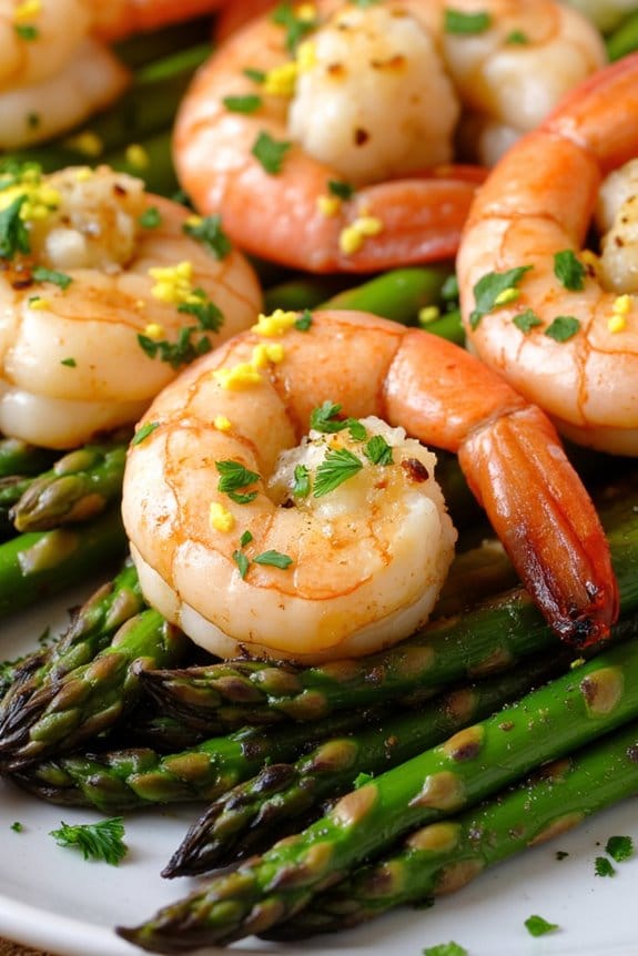 herb butter shrimp dish