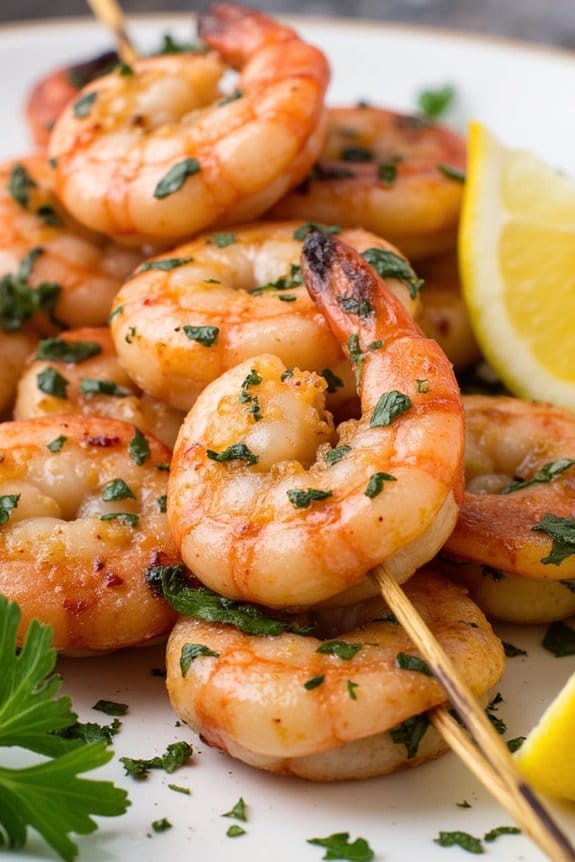 herb infused grilled shrimp skewers