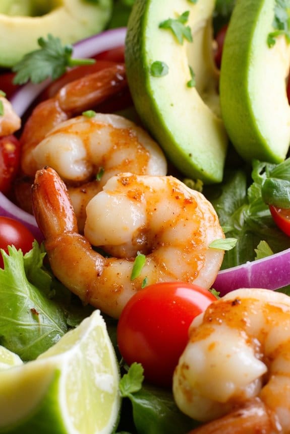 honey lime shrimp salad