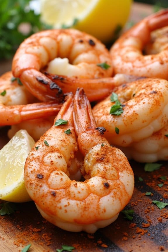 juicy grilled shrimp skewers