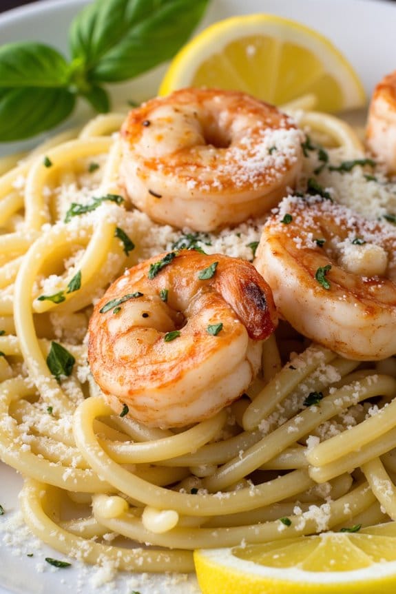 lemon herb grilled shrimp pasta