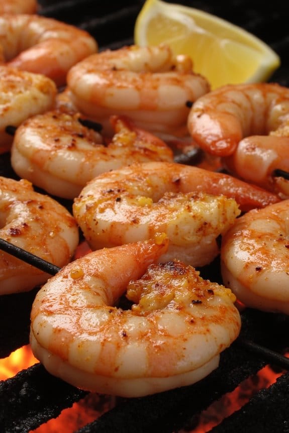 perfectly timed grilled shrimp
