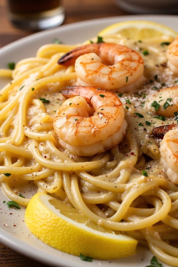 shrimp linguine with wine sauce