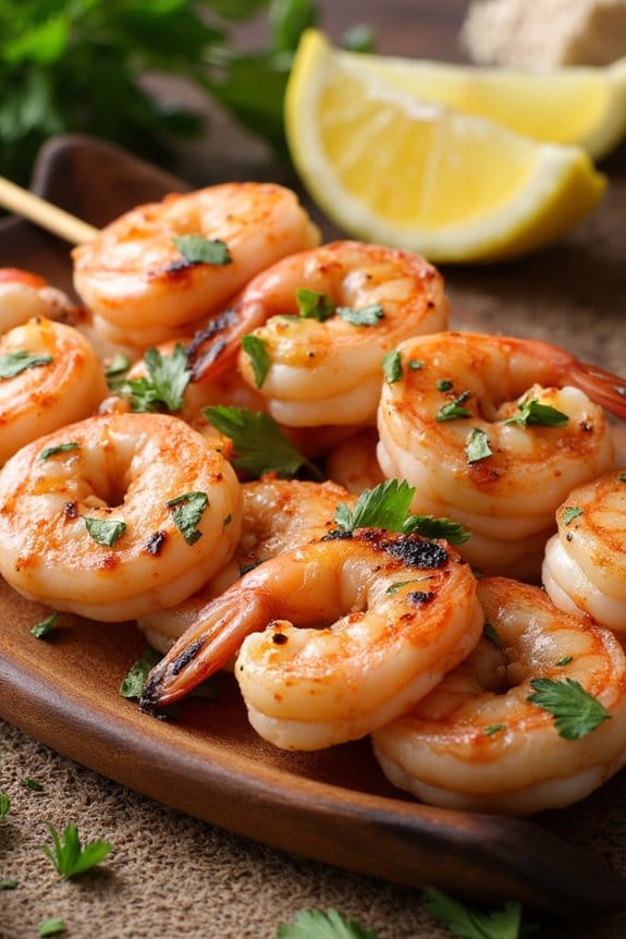 skewered shrimp for grilling