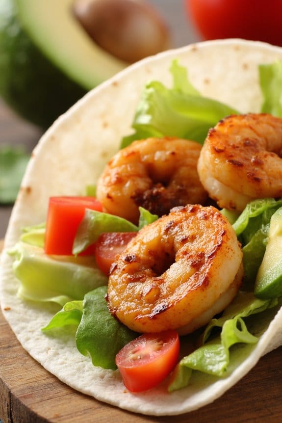 smoky chipotle shrimp wraps