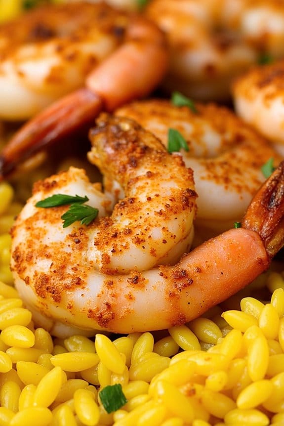 smoky shrimp with saffron rice