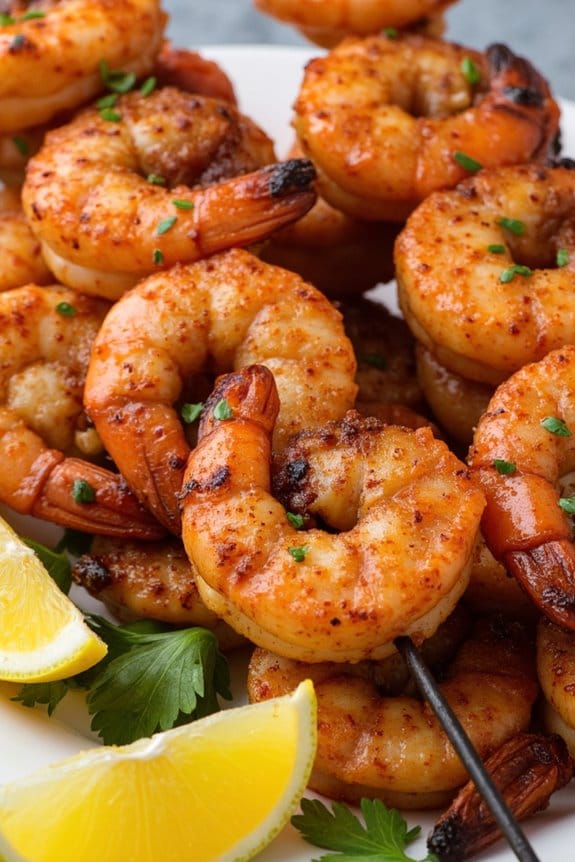 spicy cajun shrimp skewers
