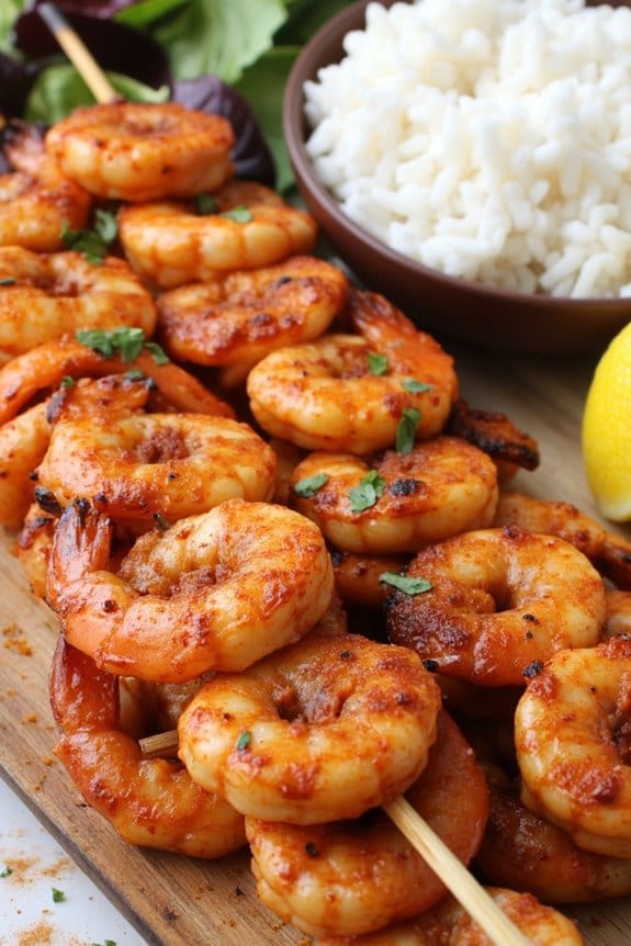 spicy cajun shrimp skewers