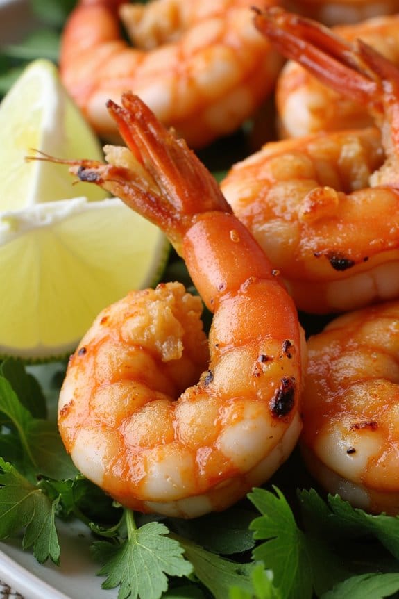 sweet and spicy grilled shrimp