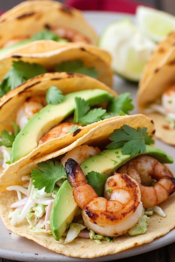tequila lime grilled shrimp tacos