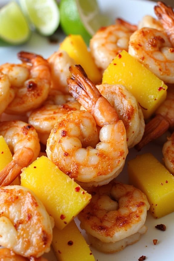 tropical shrimp pineapple skewers