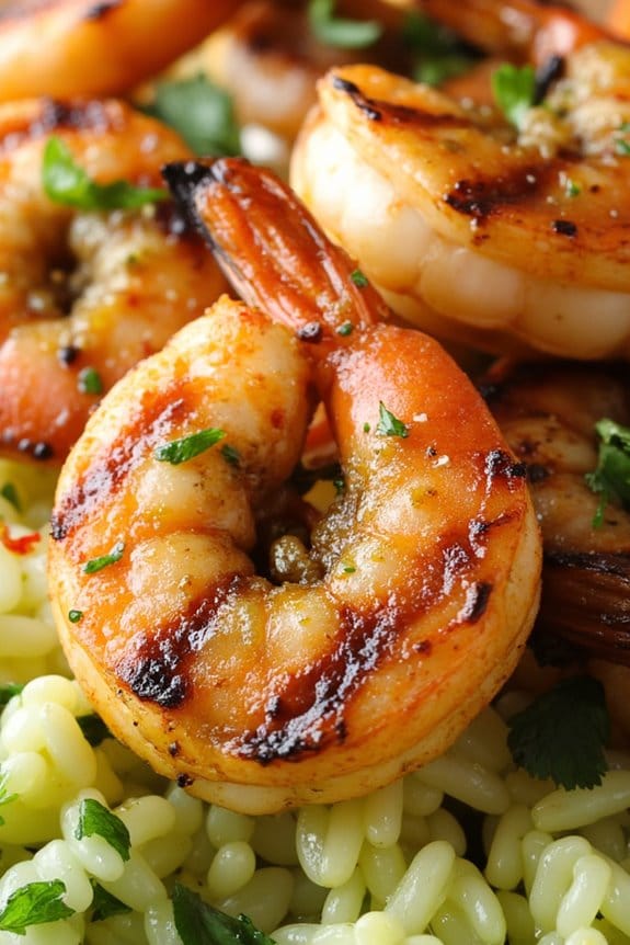 vibrant chimichurri shrimp dish