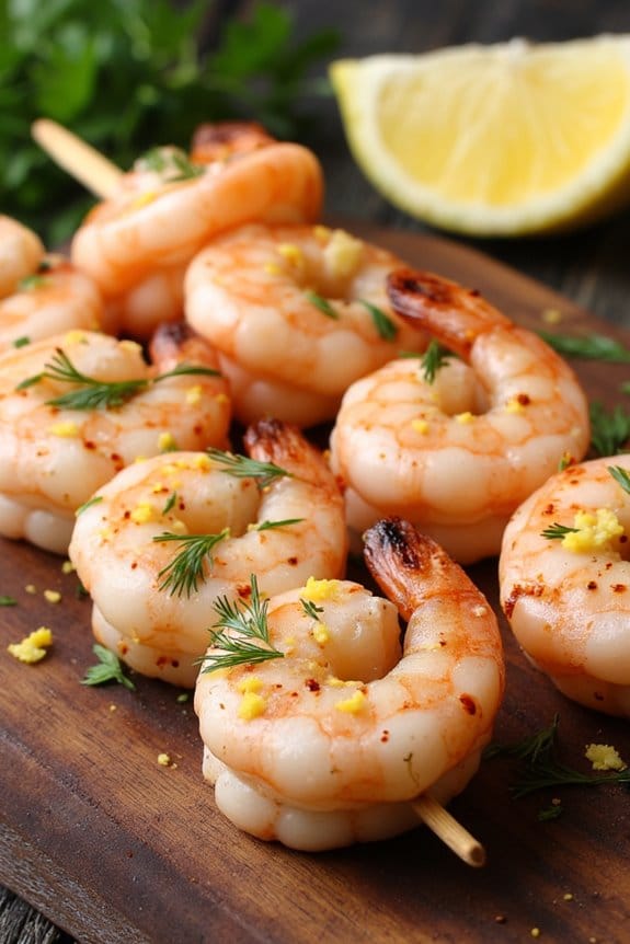 zesty garlic shrimp skewers