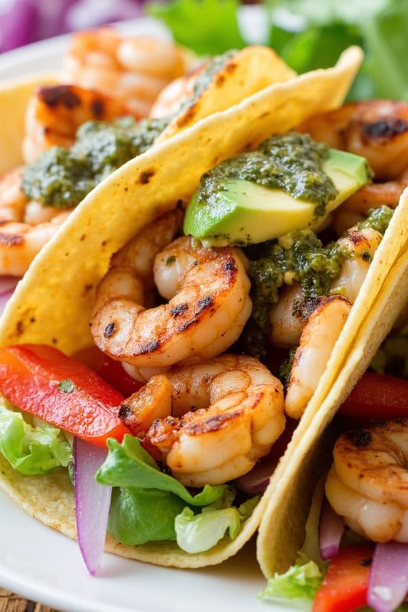 zesty shrimp tortilla wraps