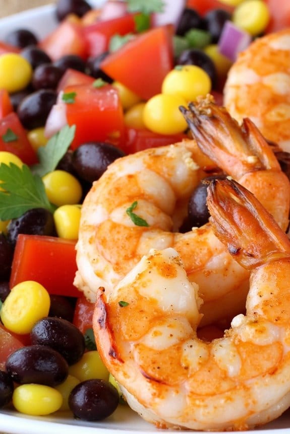 zesty shrimp with salsa