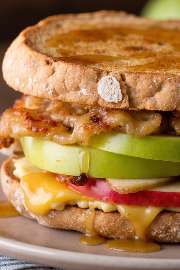 apple brie honey panini