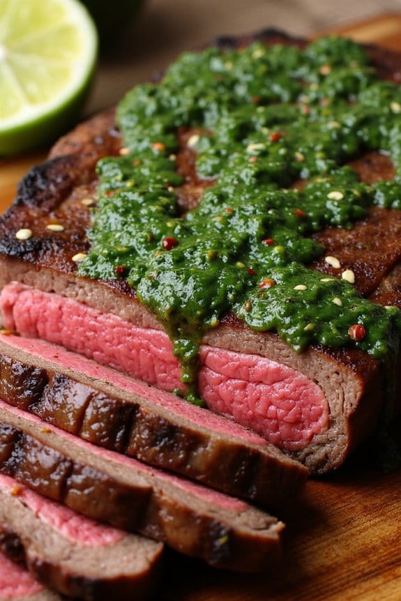 argentinian steak with chimichurri