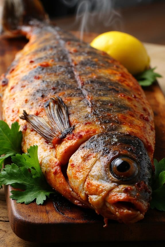 aromatic harissa grilled fish