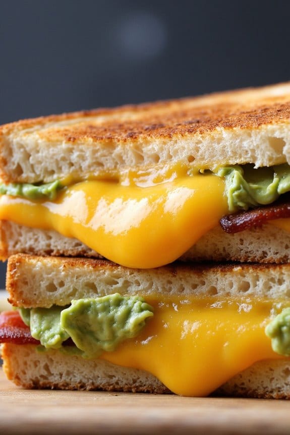 avocado bacon grilled cheese delight