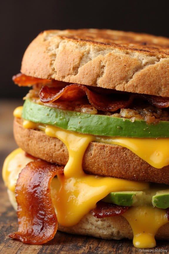 bacon avocado cheddar panini