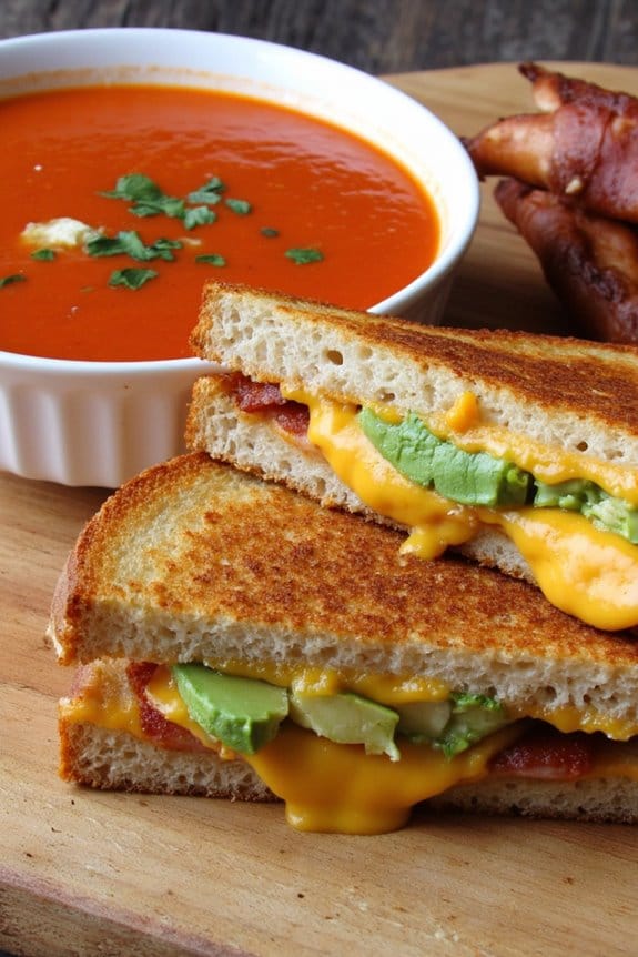 bacon avocado grilled cheese delight