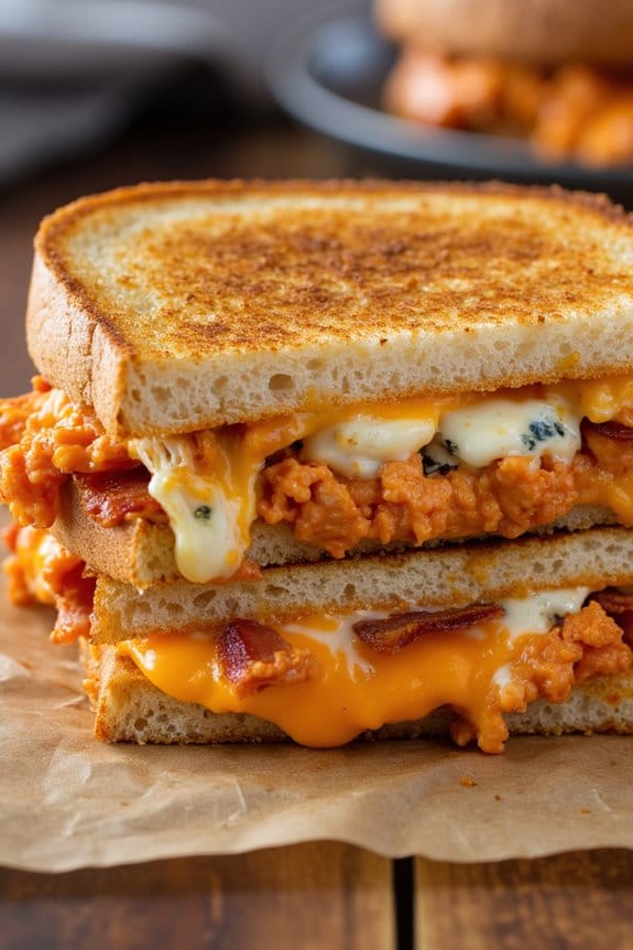 bacon infused buffalo chicken sandwich