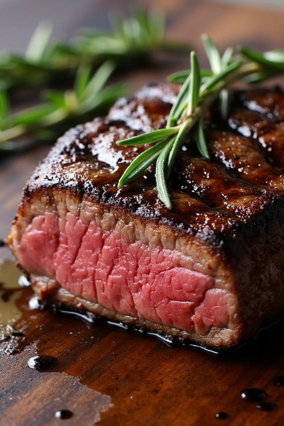 balsamic marinated grilled steaks