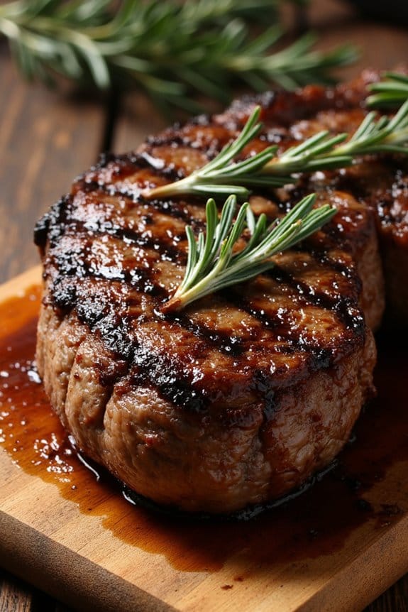 balsamic rosemary marinated t bone