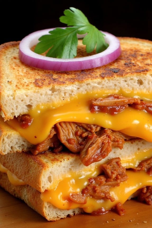 bbq chicken cheddar sandwich