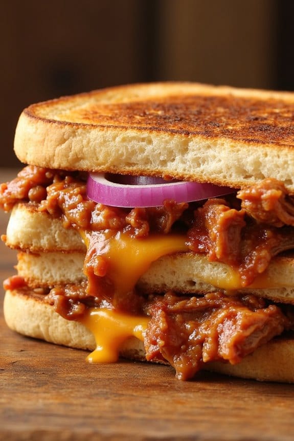 bbq pulled pork grilled cheese