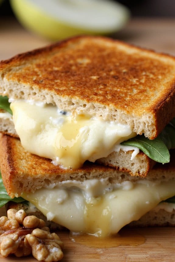blue cheese pear sandwich delight