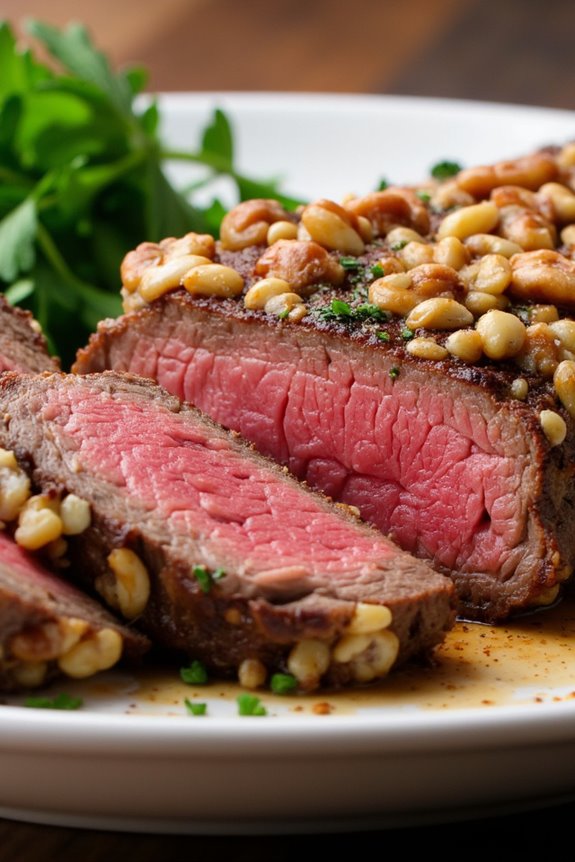 blue cheese walnut steak