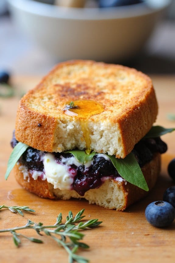 blueberry goat cheese sandwich