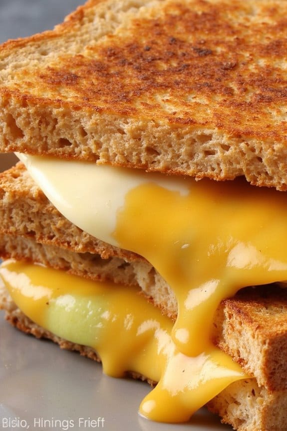 brie apple cheddar grilled cheese