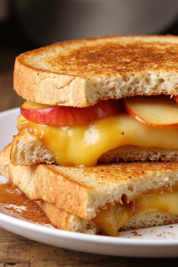 brie apple grilled cheese medley