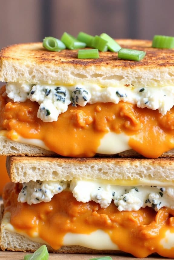 buffalo chicken blue cheese panini
