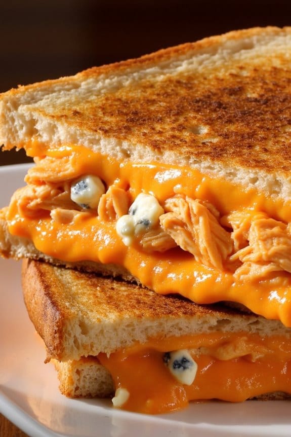 buffalo chicken grilled cheese