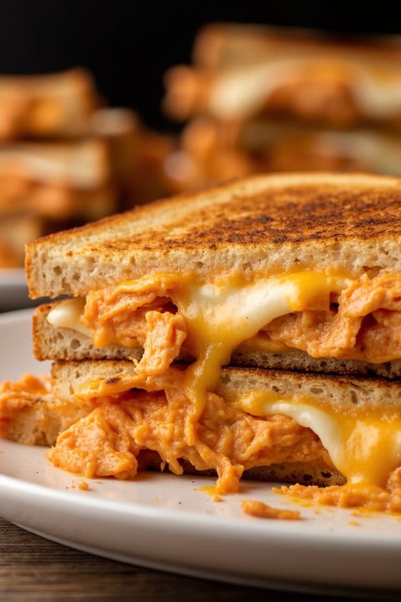buffalo chicken grilled cheese delight