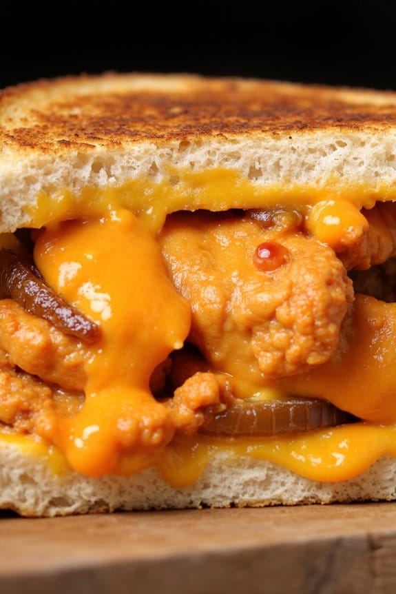 buffalo chicken grilled cheese delight