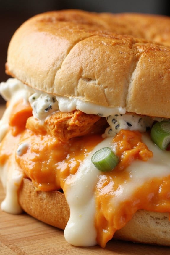 buffalo chicken grilled cheese