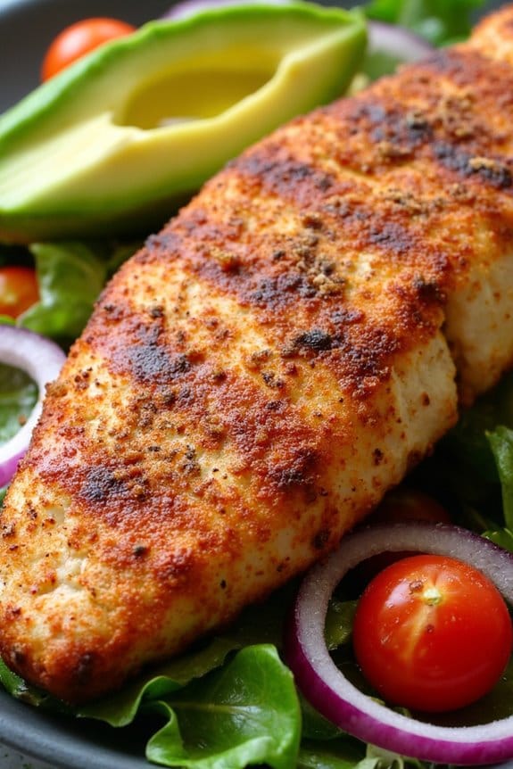 cajun catfish avocado salad