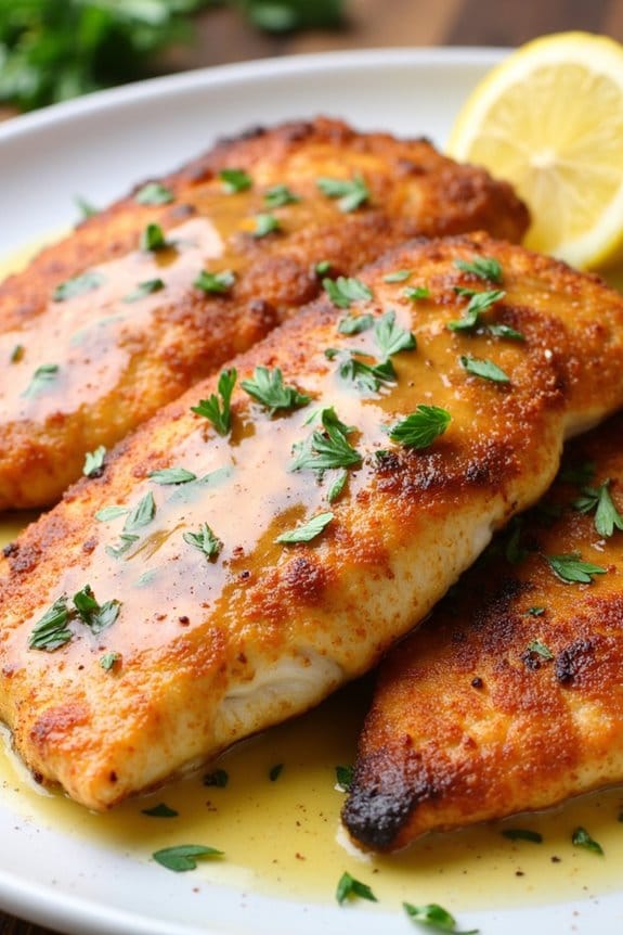 cajun catfish with lemon butter
