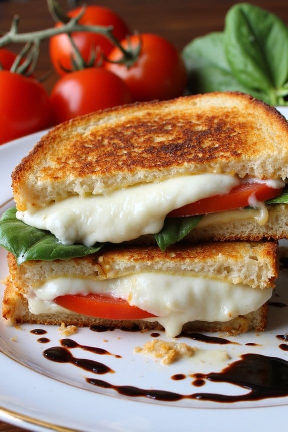 caprese grilled cheese delight
