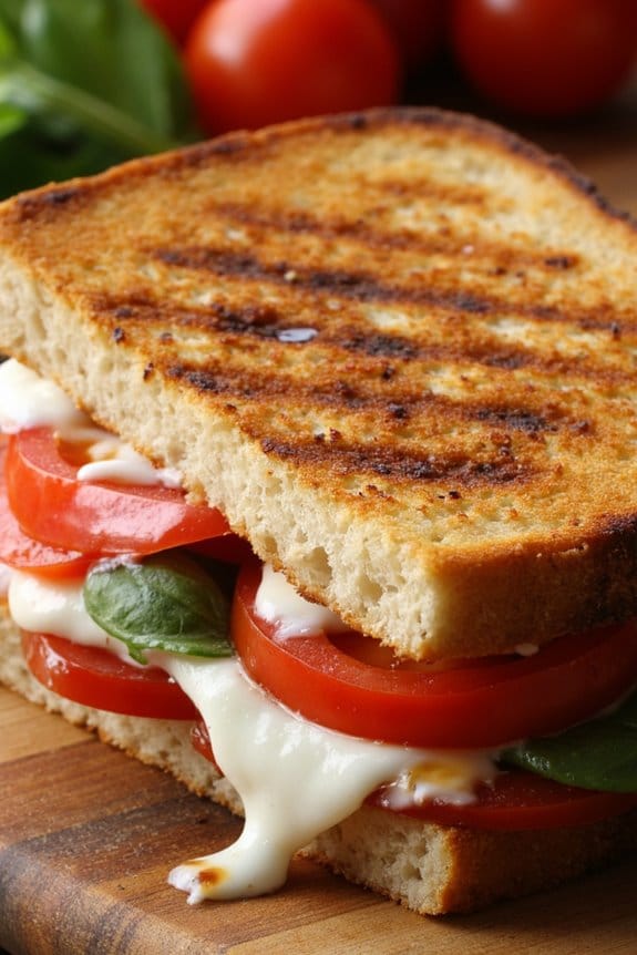 caprese grilled cheese delight
